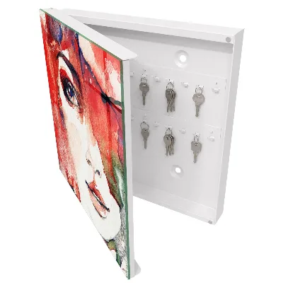 Wall mounted key box Portrait of a woman