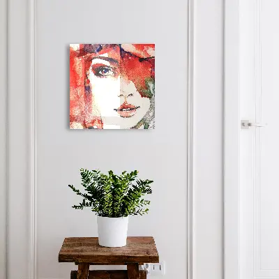 Wall mounted key box Portrait of a woman