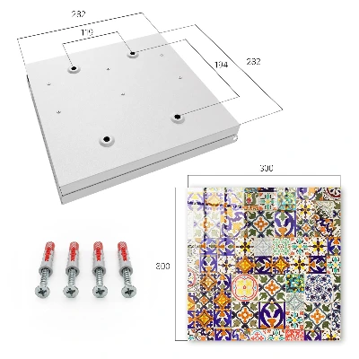 Key box for wall Colorful tiles
