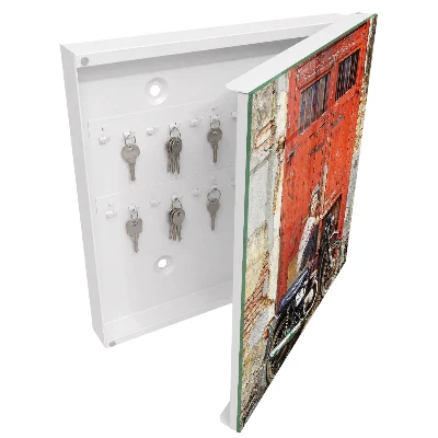 Wall mounted key box Street art