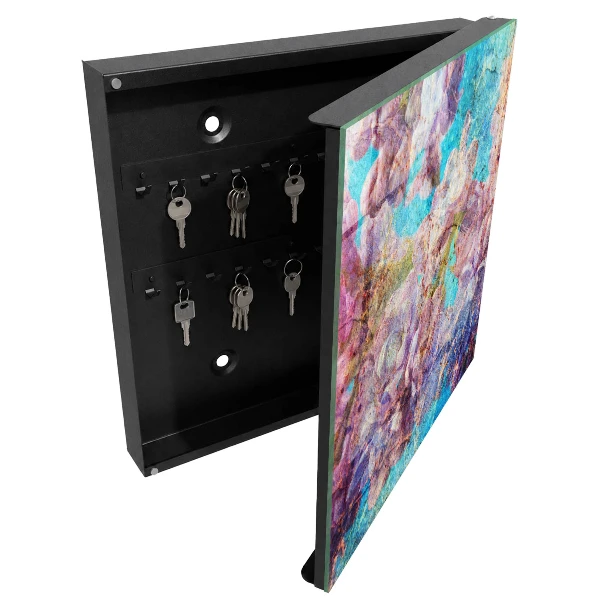 Key cabinet Colorful flowers