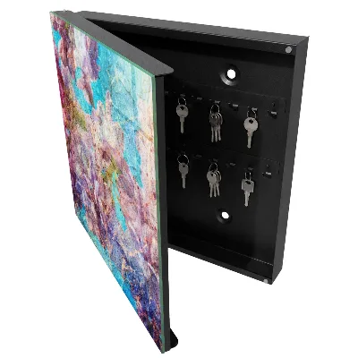 Key cabinet Colorful flowers