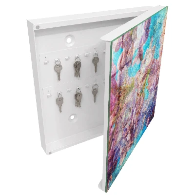 Key cabinet Colorful flowers
