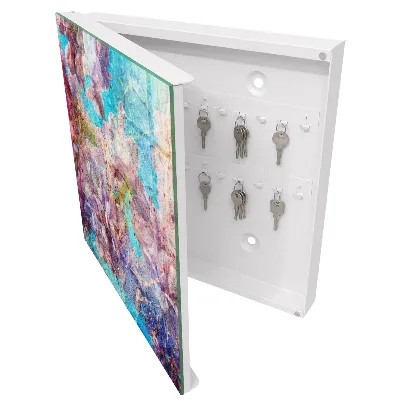 Key cabinet Colorful flowers