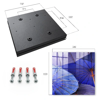 Wall mounted key box Blue umbrellas