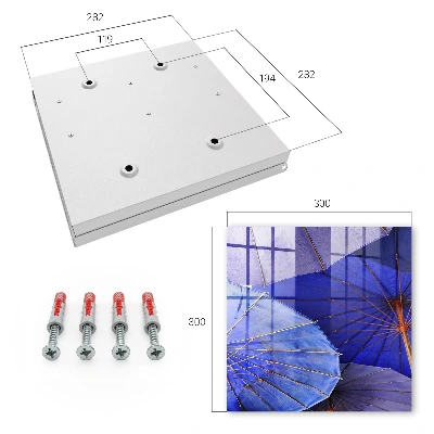 Wall mounted key box Blue umbrellas