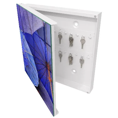 Wall mounted key box Blue umbrellas
