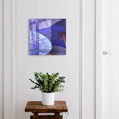 Wall mounted key box Blue umbrellas
