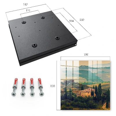 Key box for wall Tuscan landscape