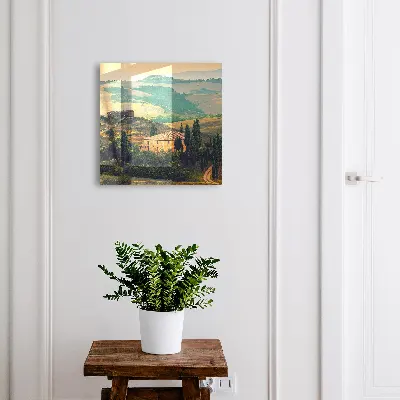 Key box for wall Tuscan landscape