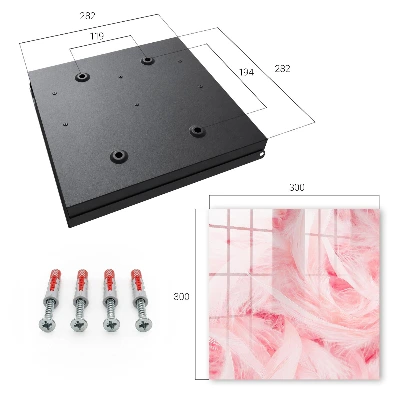 Key cabinet Pink feathers
