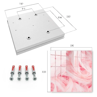 Key cabinet Pink feathers