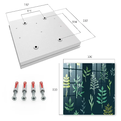 Key box for wall Watercolor leaves