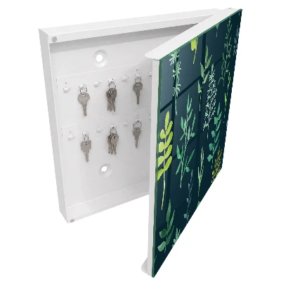 Key box for wall Watercolor leaves