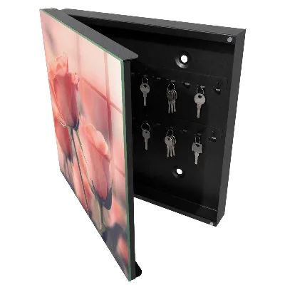 Wall mounted key box Delicate flowers