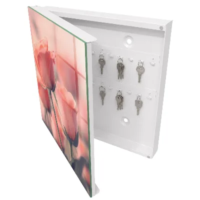 Wall mounted key box Delicate flowers