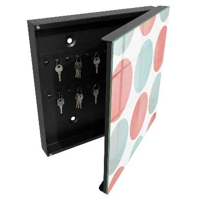 Wall mounted key box Pastel circles