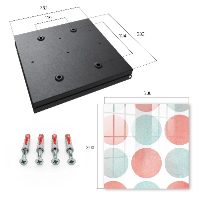 Wall mounted key box Pastel circles