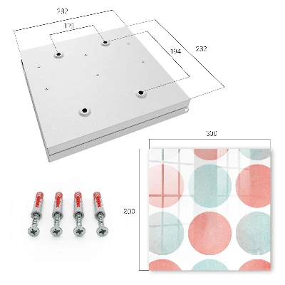 Wall mounted key box Pastel circles