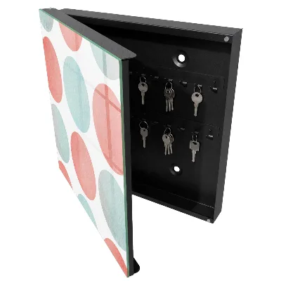 Wall mounted key box Pastel circles