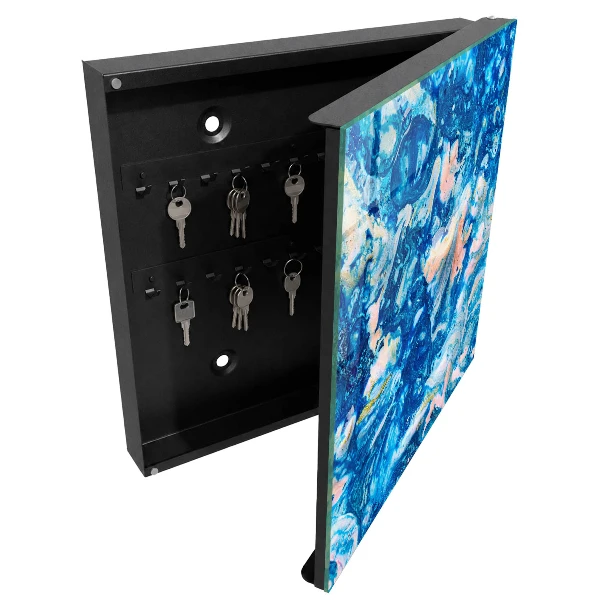 Key box for wall Colorful swirls
