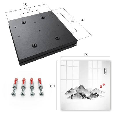 Wall mounted key box Japanese mountains
