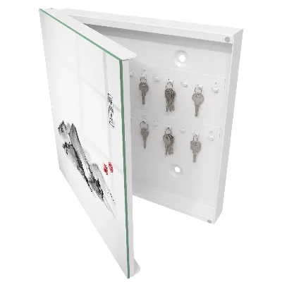 Wall mounted key box Japanese mountains