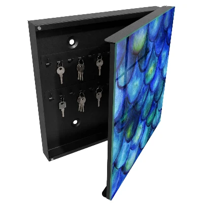 Key box for wall Blue scales