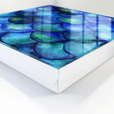 Key box for wall Blue scales