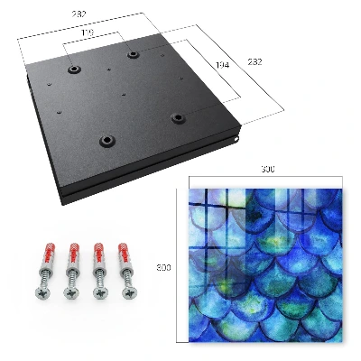 Key box for wall Blue scales