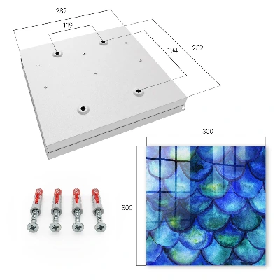 Key box for wall Blue scales