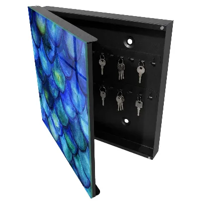 Key box for wall Blue scales