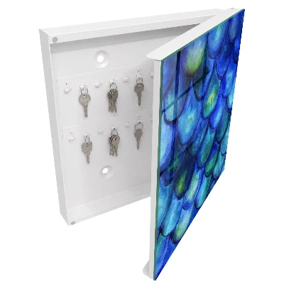 Key box for wall Blue scales