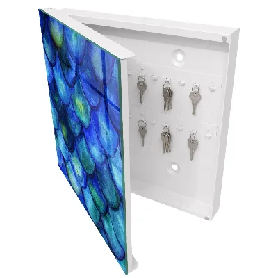 Key box for wall Blue scales