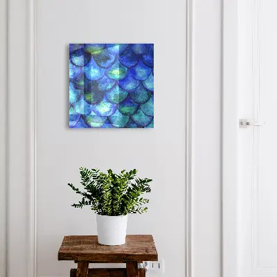 Key box for wall Blue scales