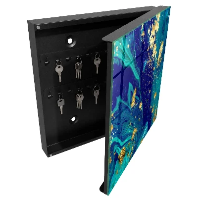 Wall mounted key box Colorful abstraction