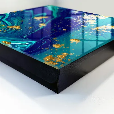 Wall mounted key box Colorful abstraction