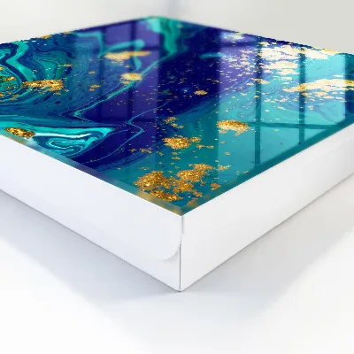 Wall mounted key box Colorful abstraction