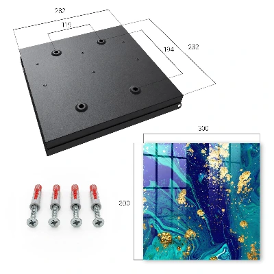 Wall mounted key box Colorful abstraction