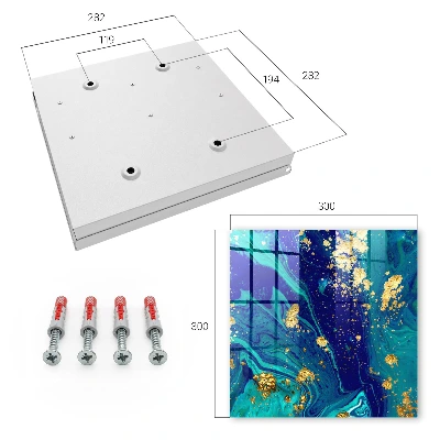 Wall mounted key box Colorful abstraction