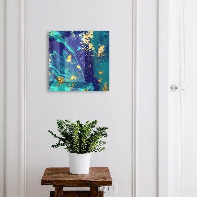 Wall mounted key box Colorful abstraction