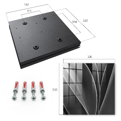 Wall mounted key box Leaves abstraction