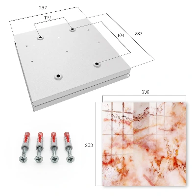 Key cabinet Marbled pattern
