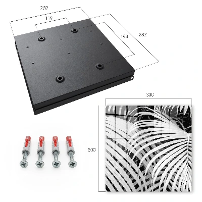 Wall mounted key box Palm leaves