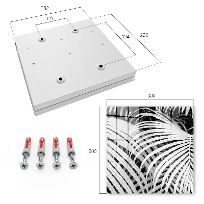 Wall mounted key box Palm leaves