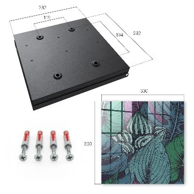 Wall mounted key box Mysterious leaves