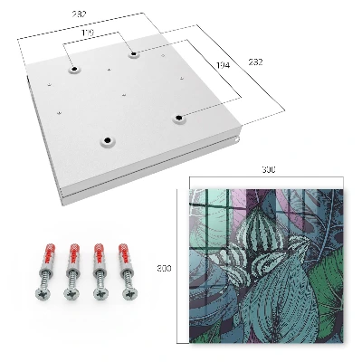 Wall mounted key box Mysterious leaves