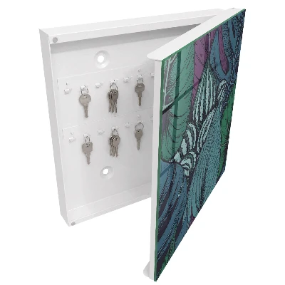 Wall mounted key box Mysterious leaves