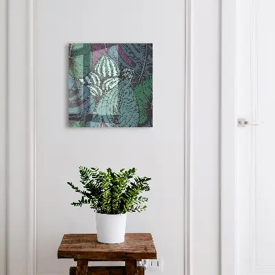 Wall mounted key box Mysterious leaves