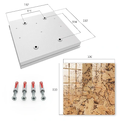 Key box for wall Natural cork